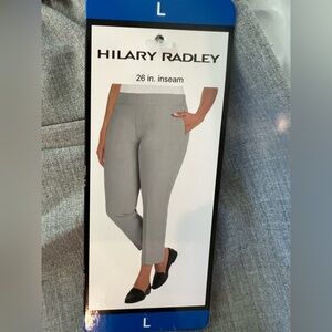Hilary Radley Women's Light Gray Cropped Pants, L